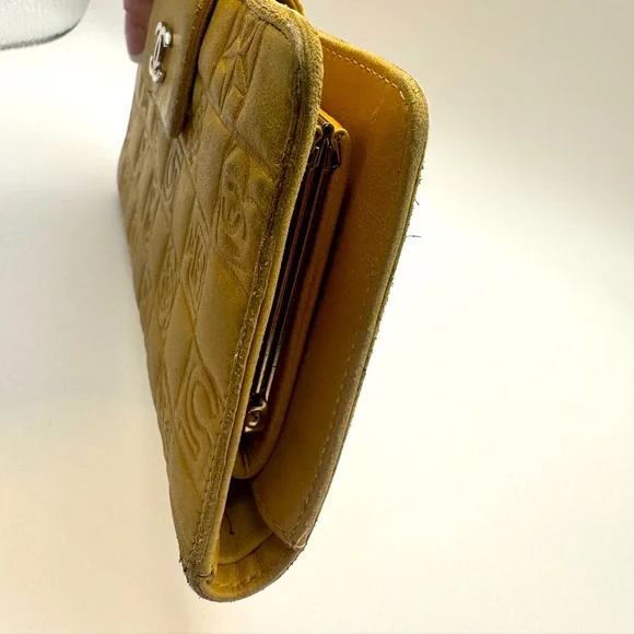 Chanel Long Wallet with Coin Pocket Precious Symbols Camel Leather Authentic y2k - Picture 3 of 16
